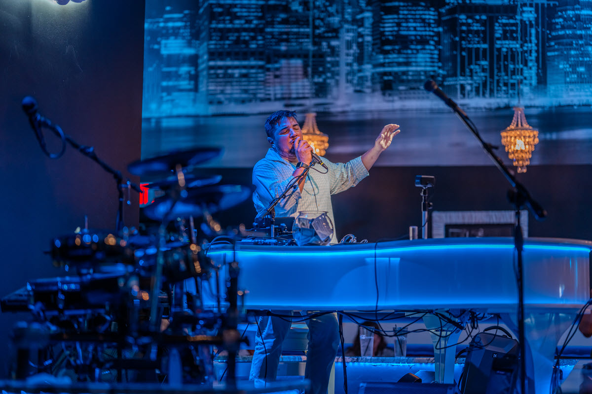 Danny K performing live at the piano